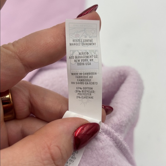 OFFLINE by Aerie Fleece Oversized Crewneck Sweatshirt in Orchid - Picture 7 of 7